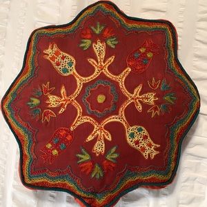 Pier 1 embroidered throw pillow